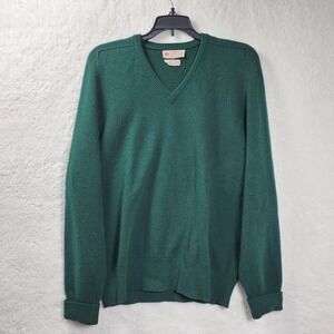Vintage Alan Paine England 100% Pure Lambswool Sweater‎ Mens 42 St Patricks Day